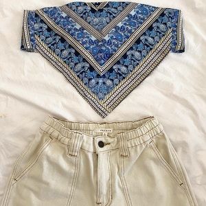 Bundle! Pac sun cargo pants and blue bandana top